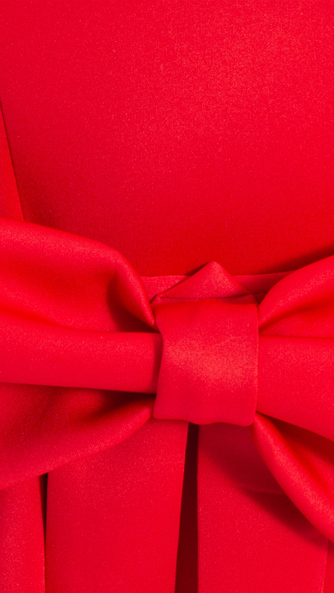 Kleid mit Schleifengürtel Rot