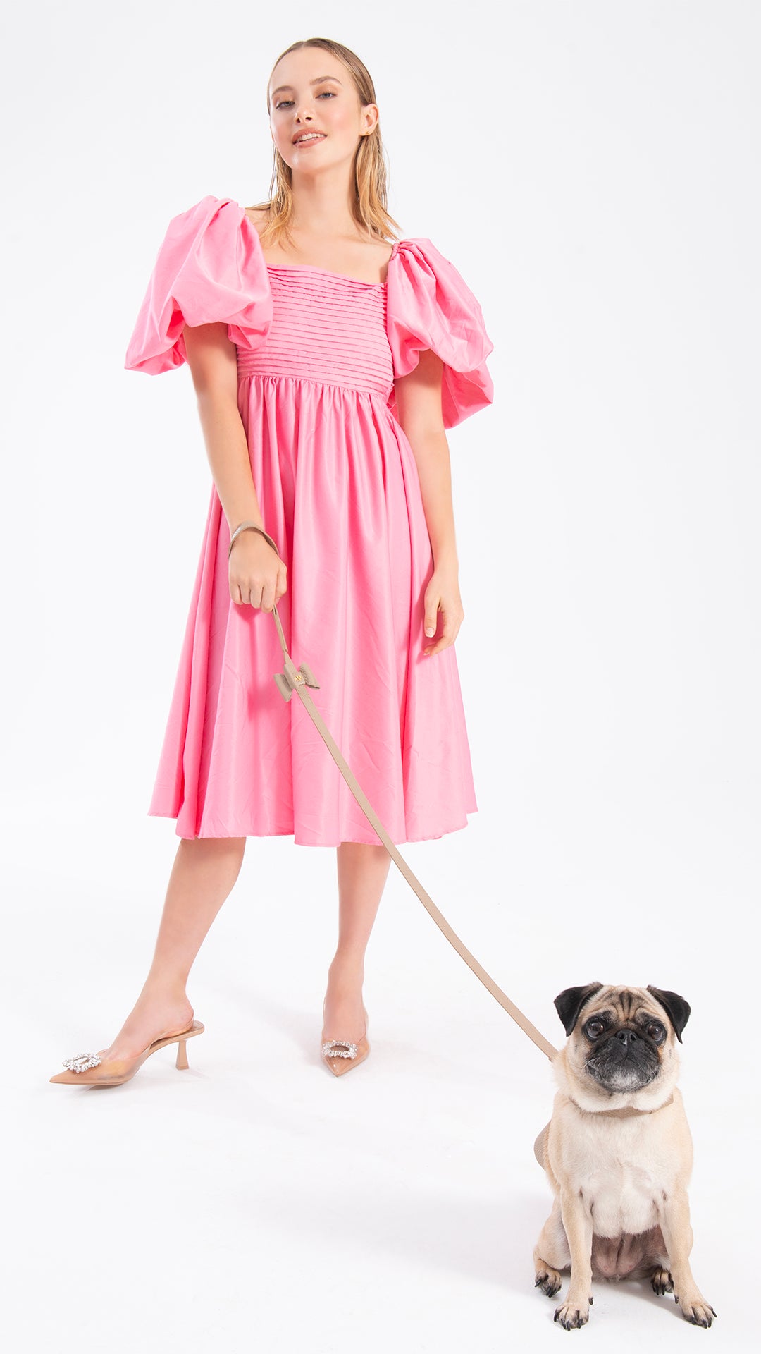 Kleid Pink mit Rückendetail