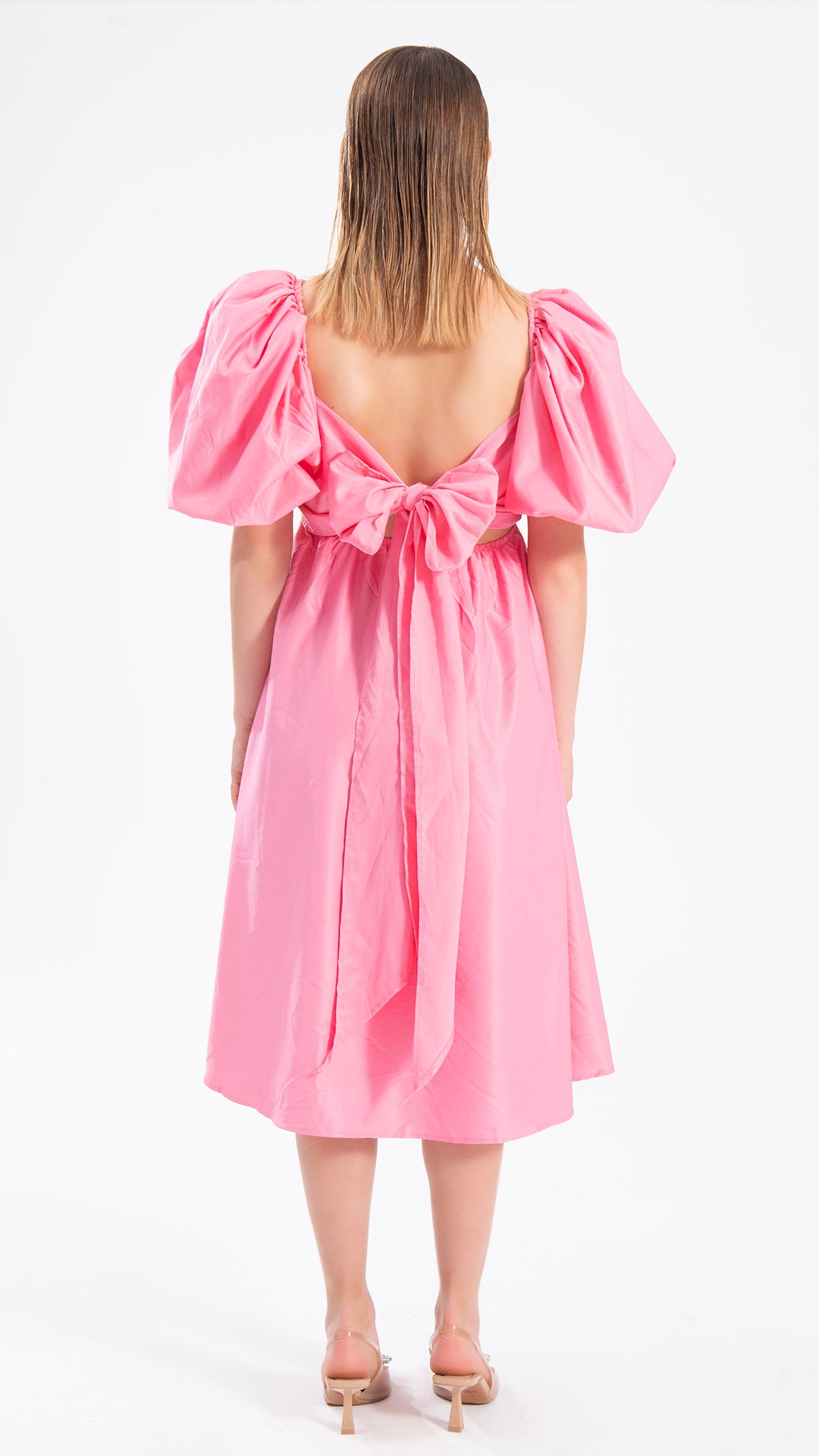 Kleid Pink mit Rückendetail