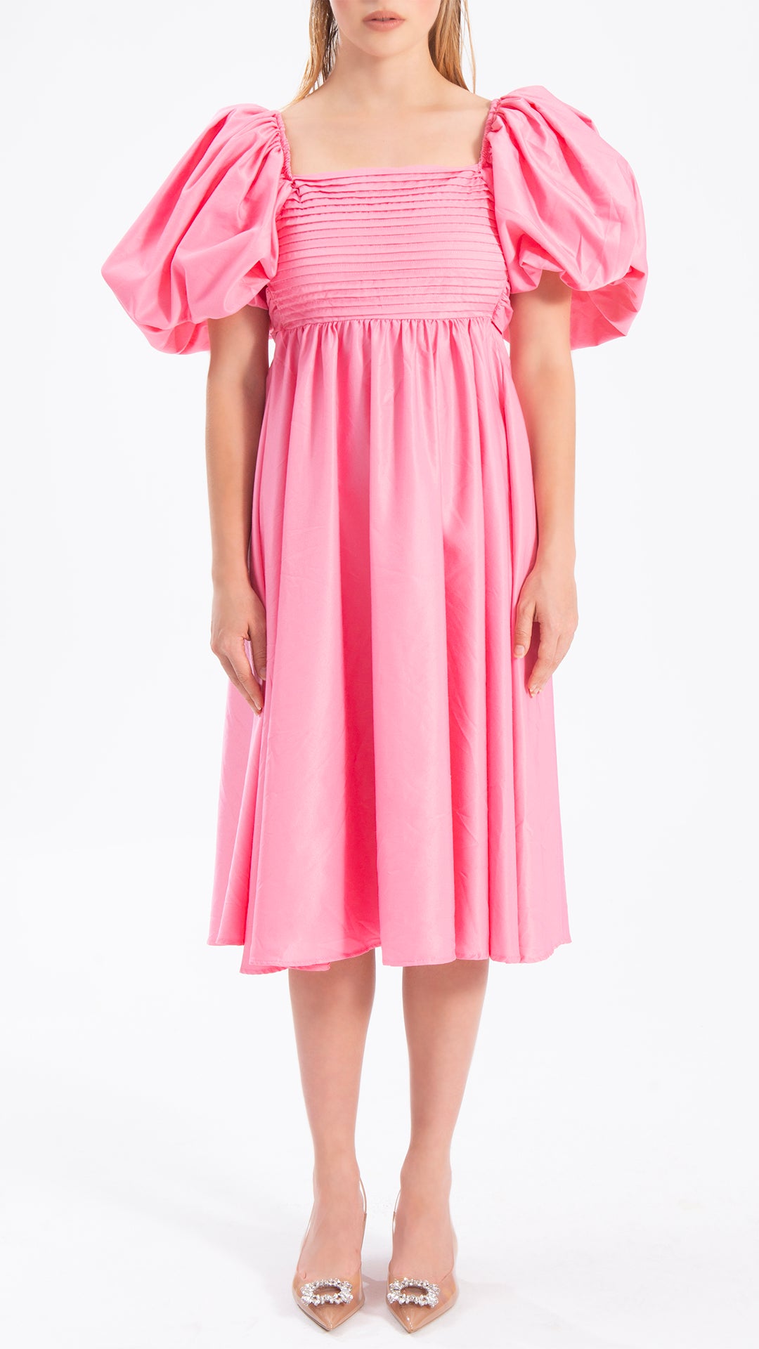 Kleid Pink mit Rückendetail
