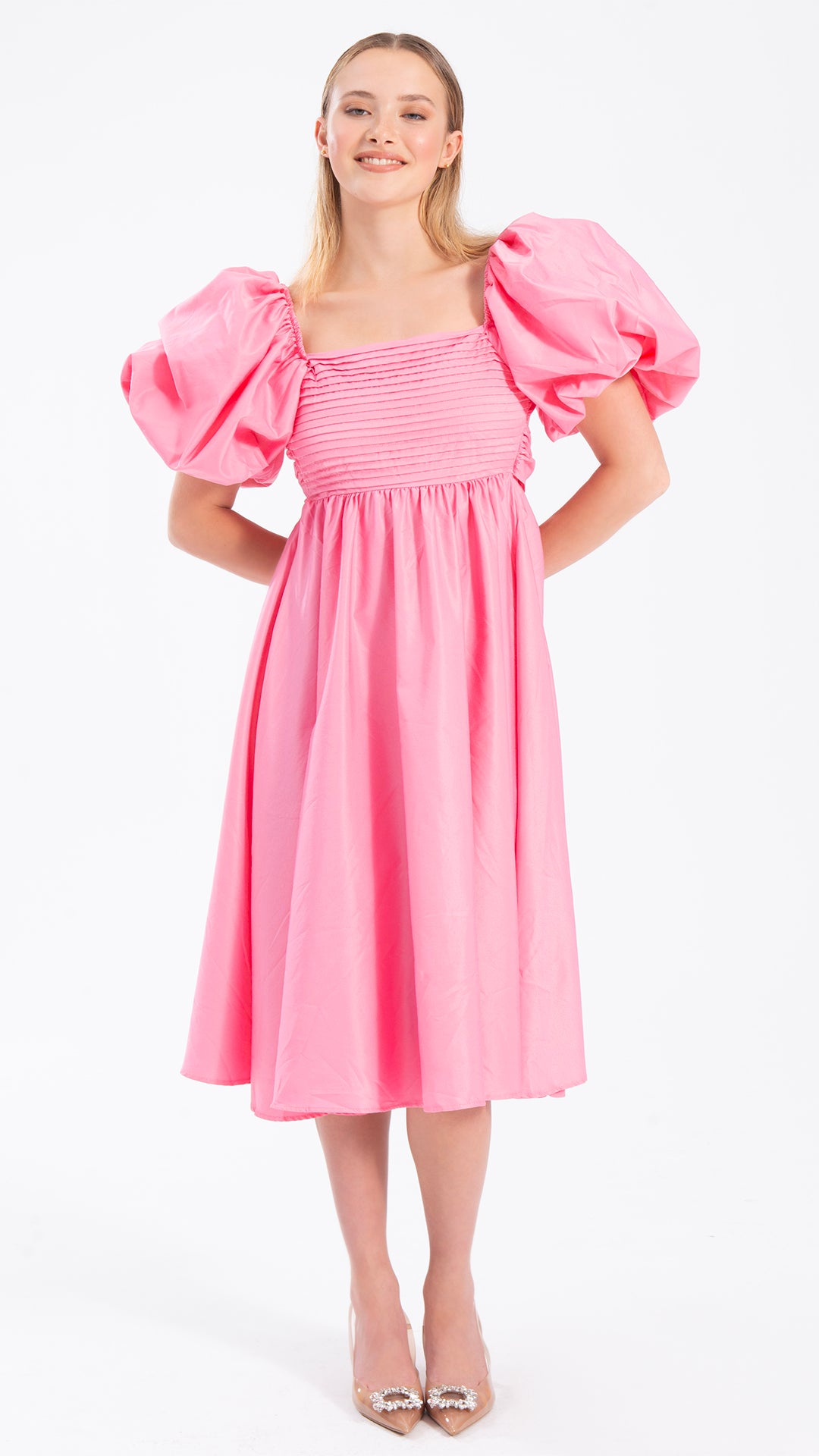 Kleid Pink mit Rückendetail