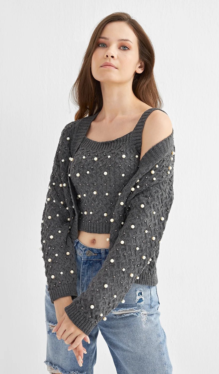 Strickjacke & Top 2 Teiler