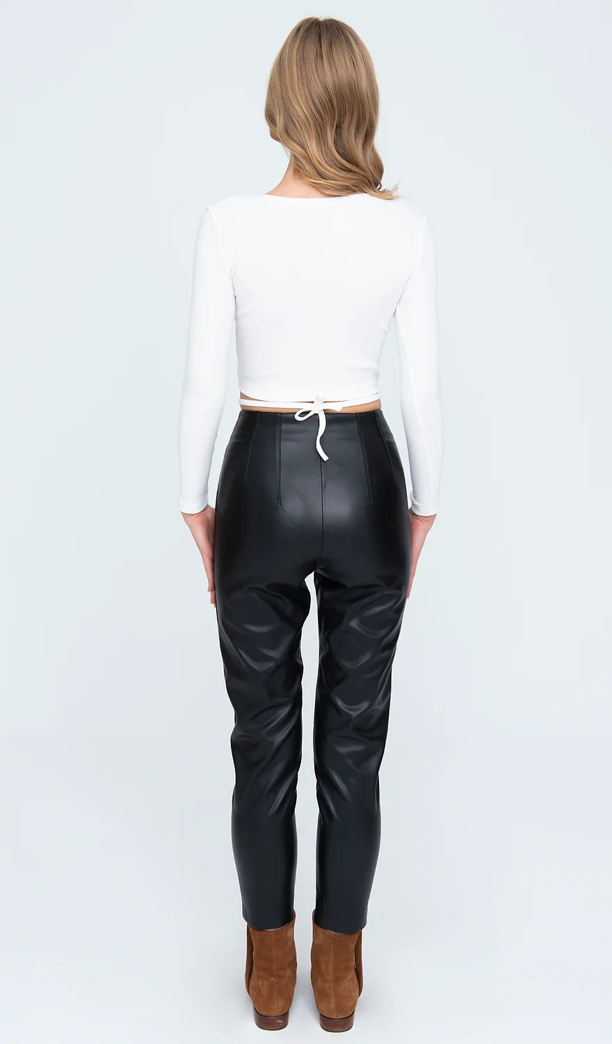 Top mit Schnürdetail Weiss