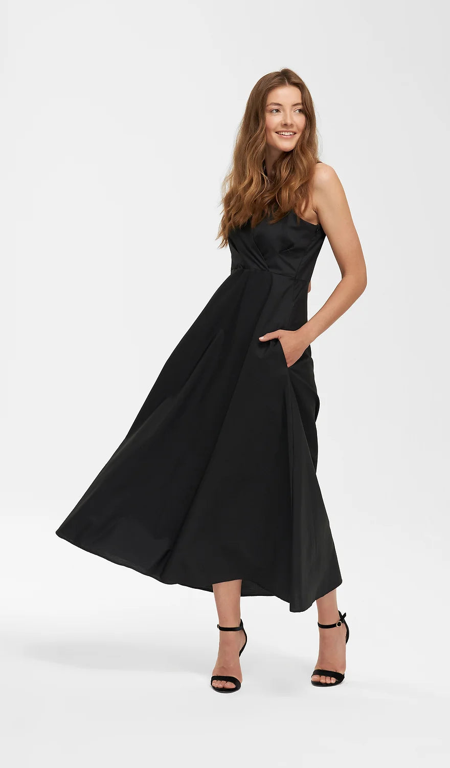 Kleid Schwarz mit Taschen