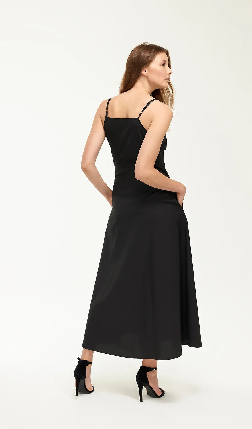 Kleid Schwarz mit Taschen