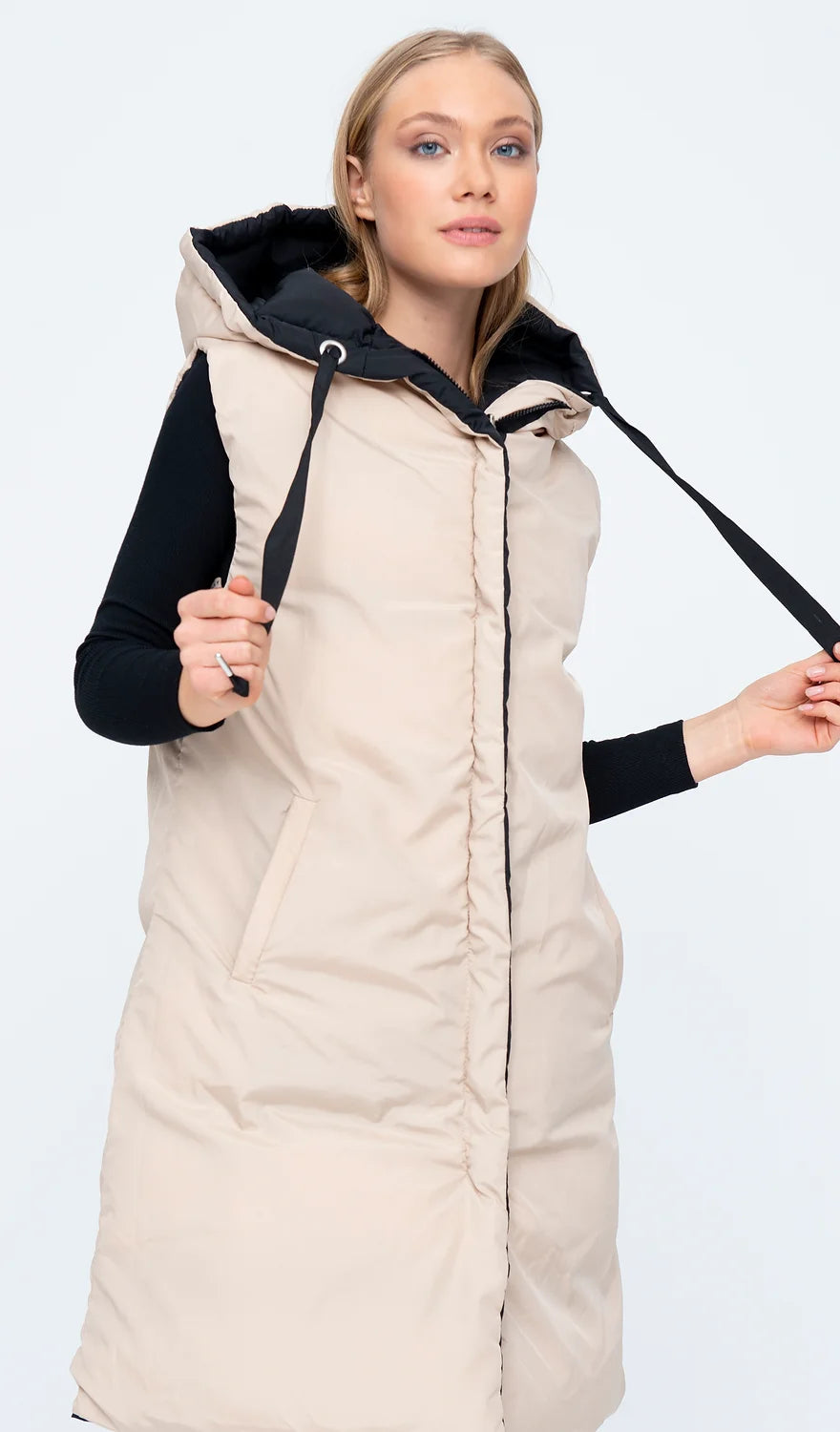 Weste Lang Beidseitig