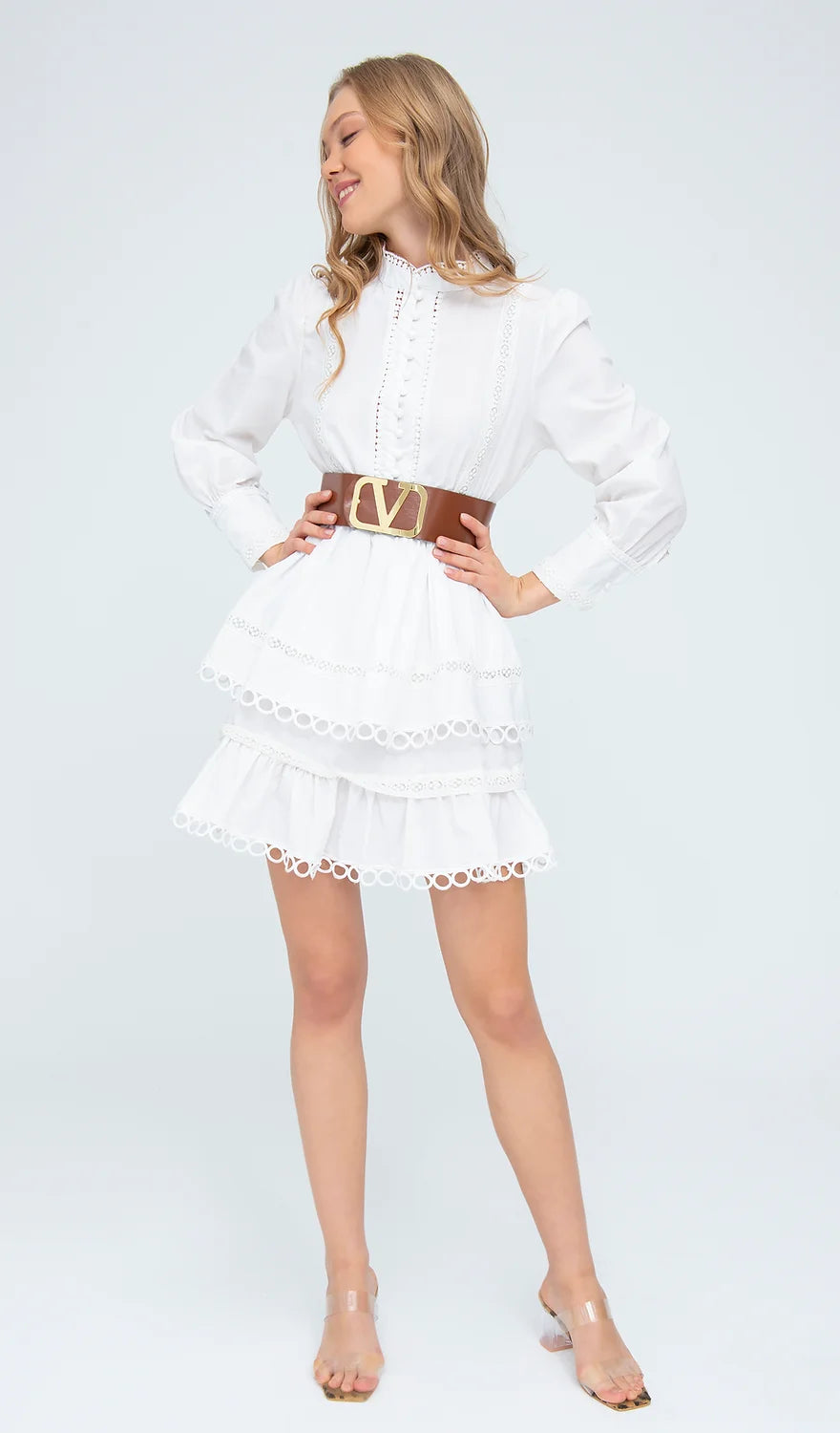 Kleid mit Gürtel