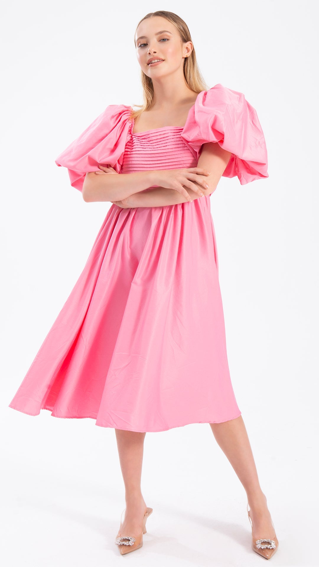 Kleid Pink mit Rückendetail